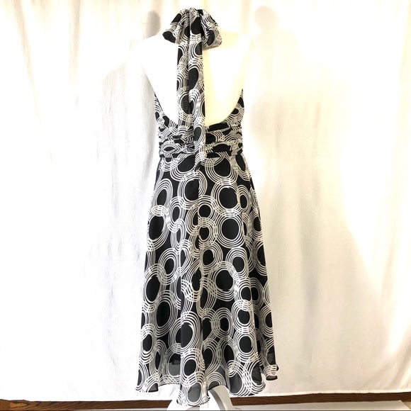 NWT Maggy Boutique Black/White Circle Print Dress - Picture 5 of 8
